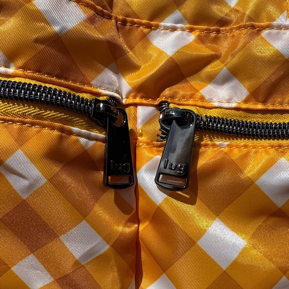 Lug Boxer Packable Duffel Bag in golden gingham - Picture 7 of 16